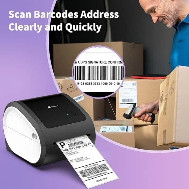 Phomemo 10 Rolls (3500 Labels) Address & Barcode Labels For Shipping Printer - Image 5