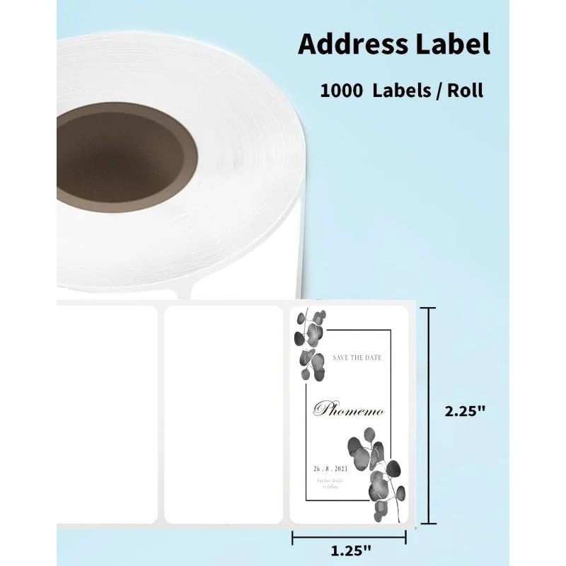 Phomemo 2.25”x1.25” Square Thermal Labels For Shipping Label Printer (Roll of 1000 Labels) - Image 6