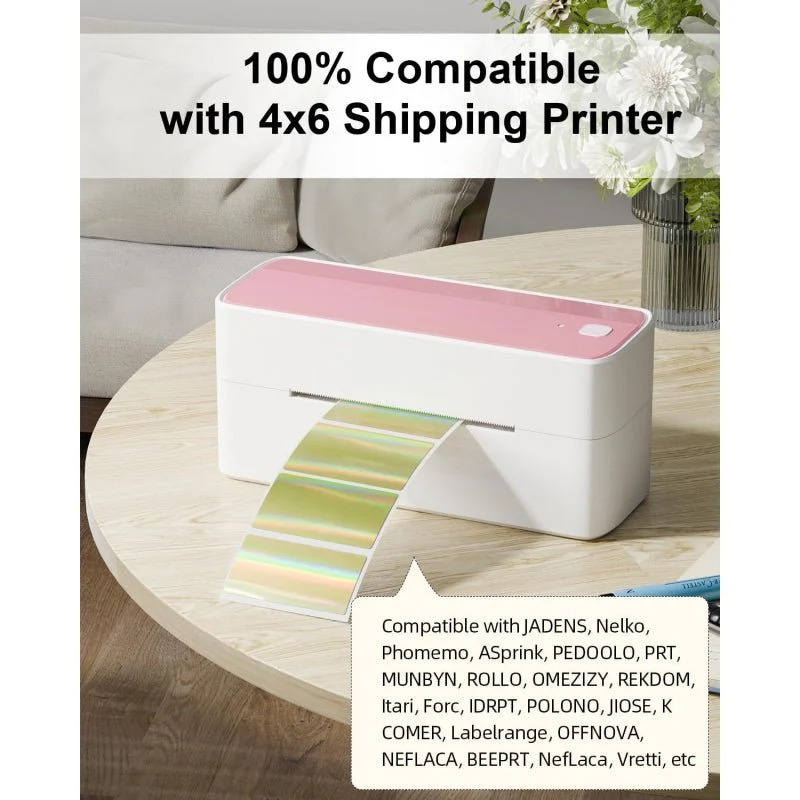 Phomemo 2" Golden Thermal Holographic Sticker for Shipping Label Printer - Image 7
