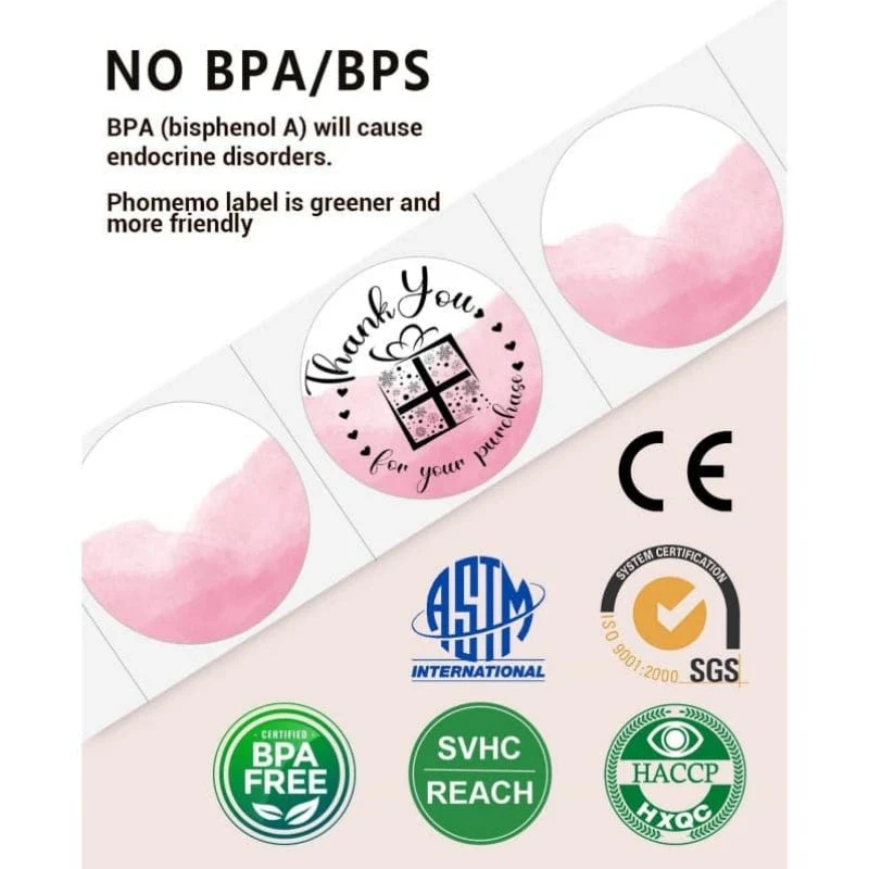 Phomemo 2" Pink Round Thermal Label Sticker for Shipping Label Printer - Image 7