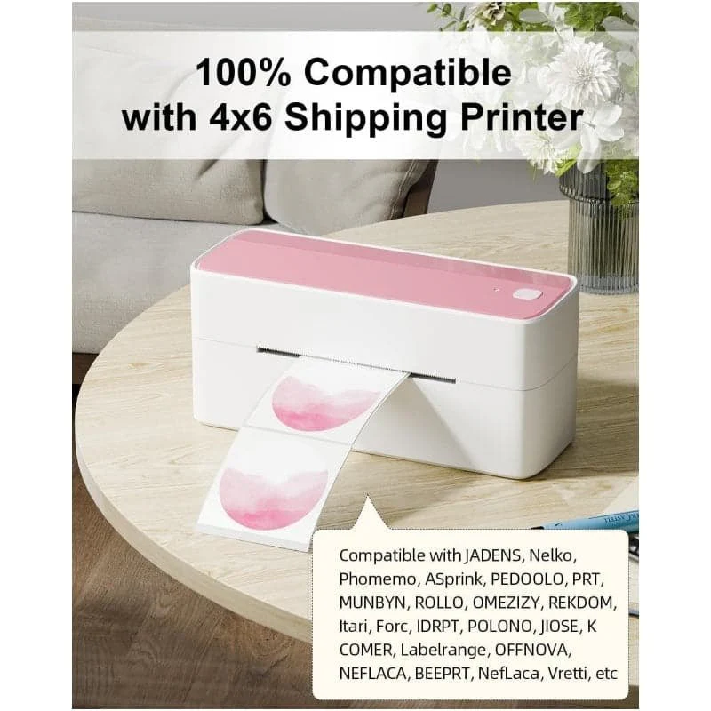 Phomemo 2" Pink Round Thermal Label Sticker for Shipping Label Printer - Image 8