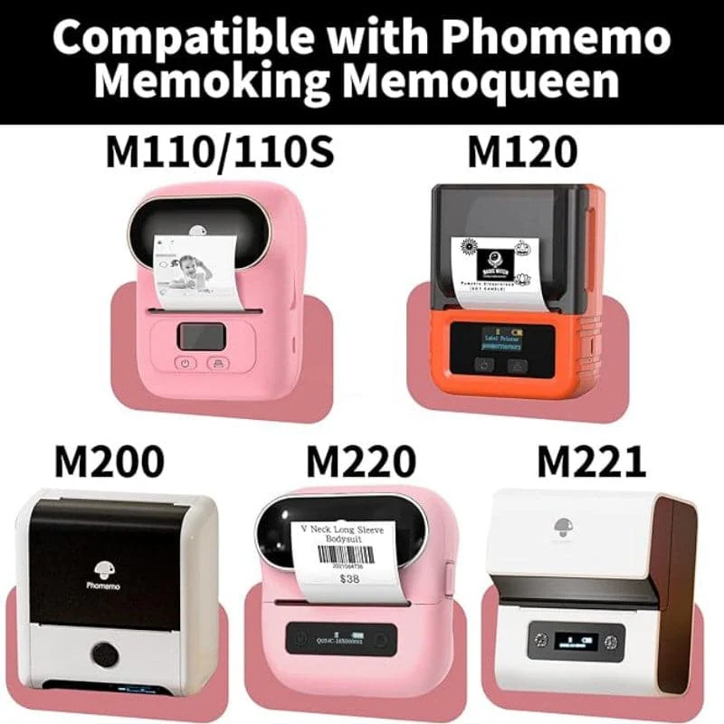 Phomemo 40x30mm Blue on White Thermal Label For M110/M120/M150/M220/M200/M221 - Image 3