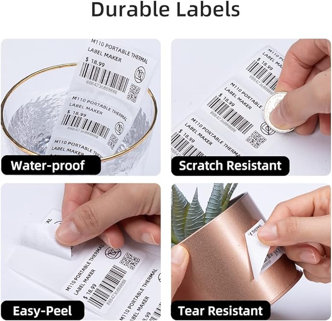 Phomemo 40x30mm Blue on White Thermal Label For M110/M120/M150/M220/M200/M221 - Image 4