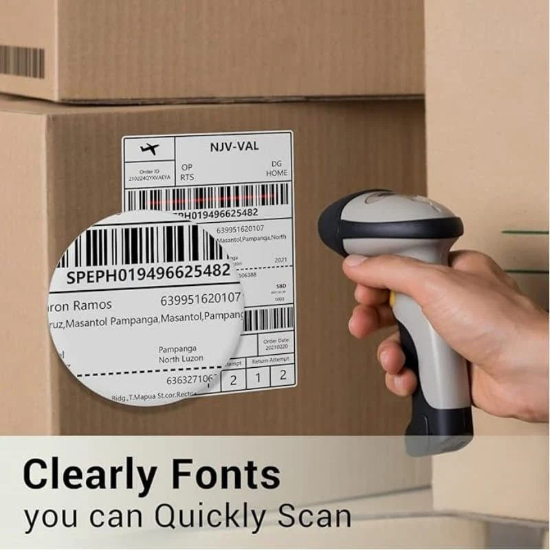 Phomemo 4"x6'' Sticker Label for Shipping Label Printer (250 Labels/Roll) - Image 5