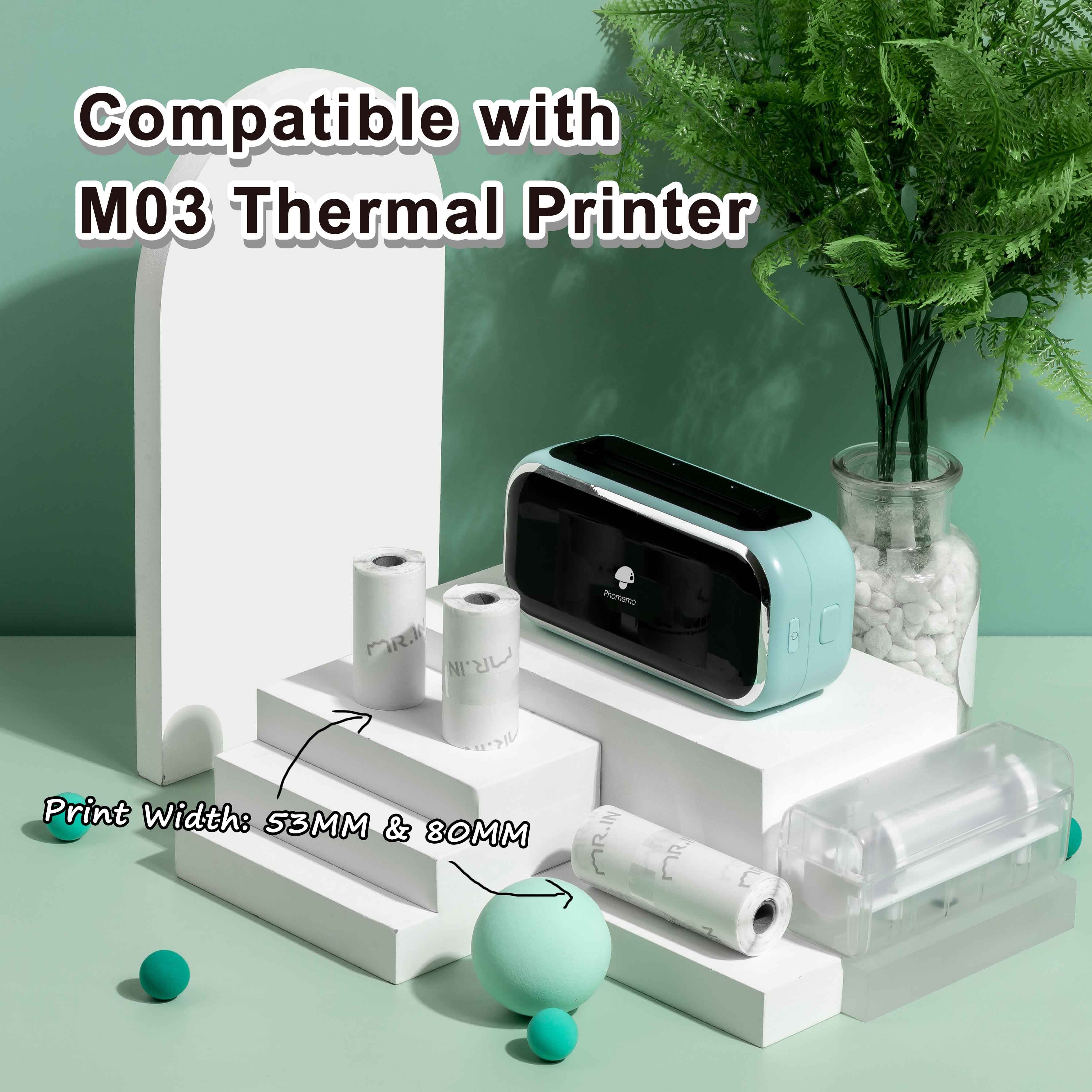 Phomemo 80mm Black on White Sticker 2-Year Long-Lasting Thermal Paper for M03/M04S/M04AS/M832丨3 Rolls - Image 6