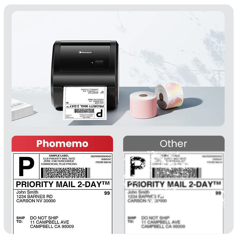 Phomemo D520-BT Bluetooth Shipping Label Printer - Image 4