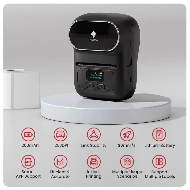 Phomemo M110  Bluetooth Portable Thermal Business Label Maker - Image 3
