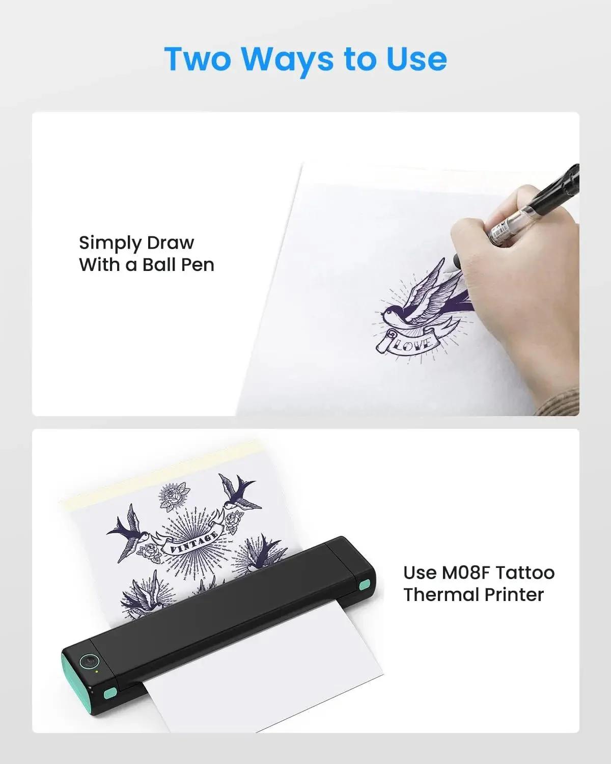 Phomemo Upgraded Tattoo Transfer Paper For M08F/TP81/TP83/TP87 Tattoo Printer - Image 7