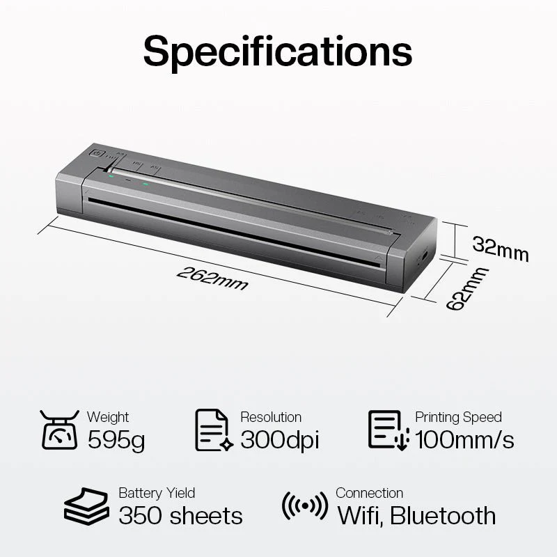 Phomemo G100 Pro Direct Thermal Portable Printer - Image 8