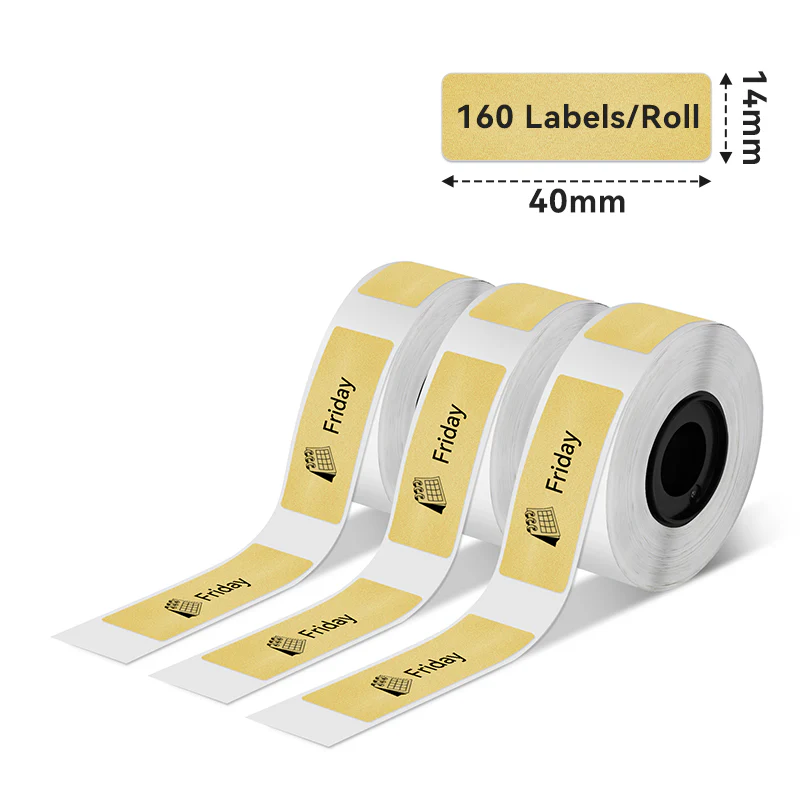 Phomemo 14x40mm Golden Thermal Label for D30/D35/Q30/Q30S - Image 2