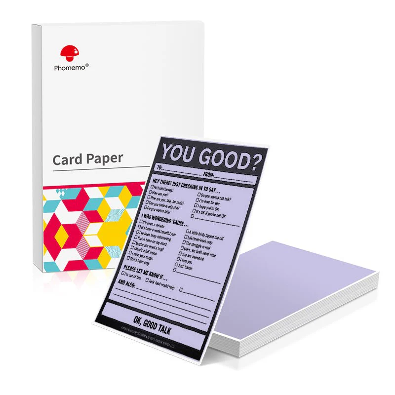 Phomemo 80x135mm Purple Card Paper Thermal Paper for M03 | 100sheets