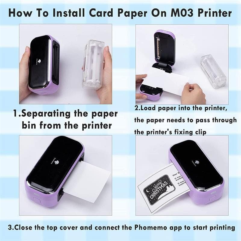 Phomemo 80x135mm White Card Paper Thermal Paper for M03 | 100sheets - Image 3