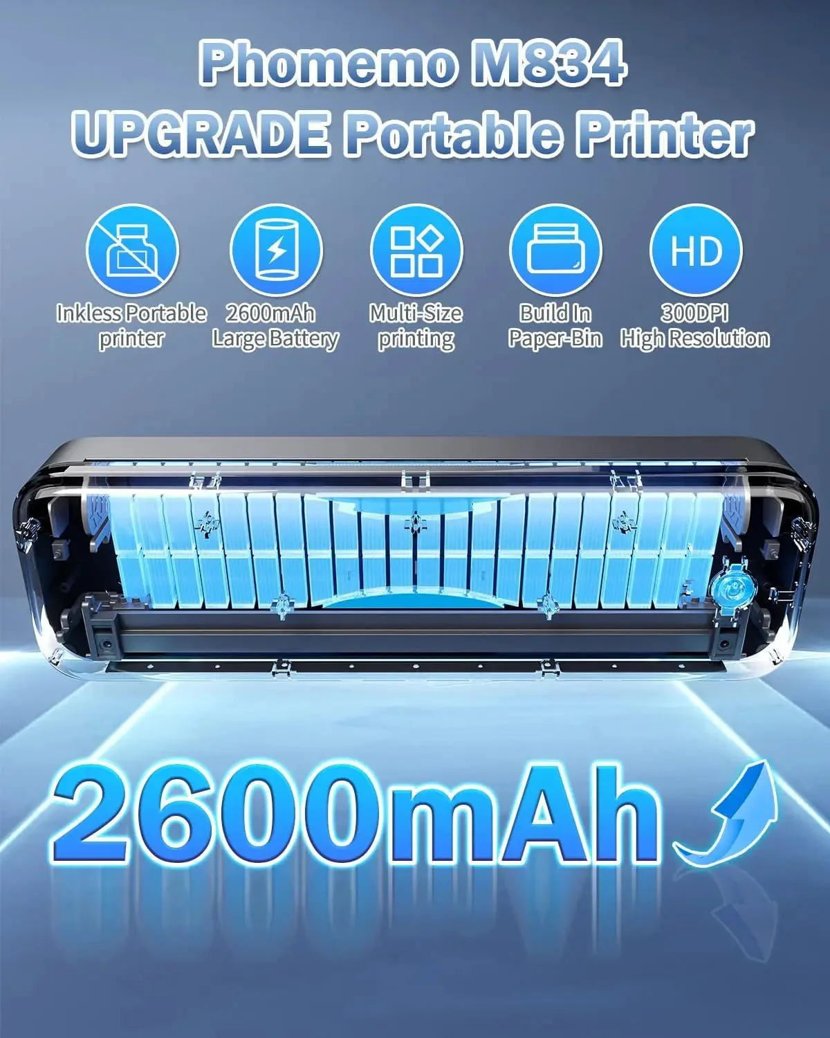 Phomemo Direct Thermal Portable Printer M834 Bluetooth - Image 7