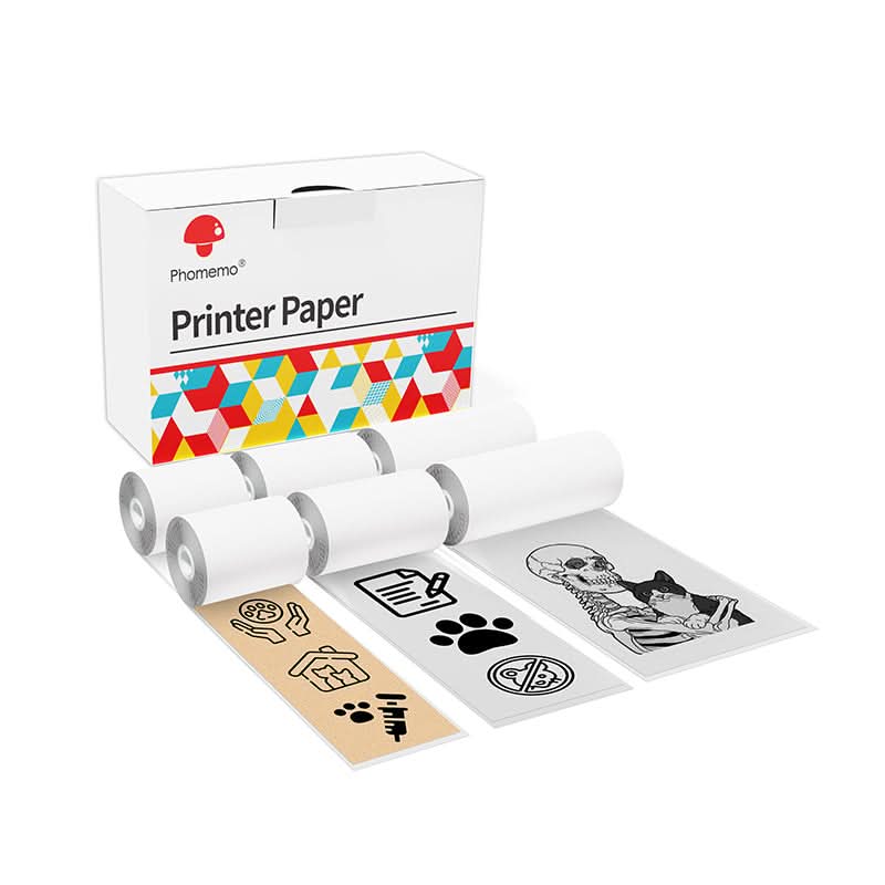 Phomemo Mixed 53/25/15mm Sticker Thermal Paper for M02 Pro/M02S/P2S Printer丨6 Rolls