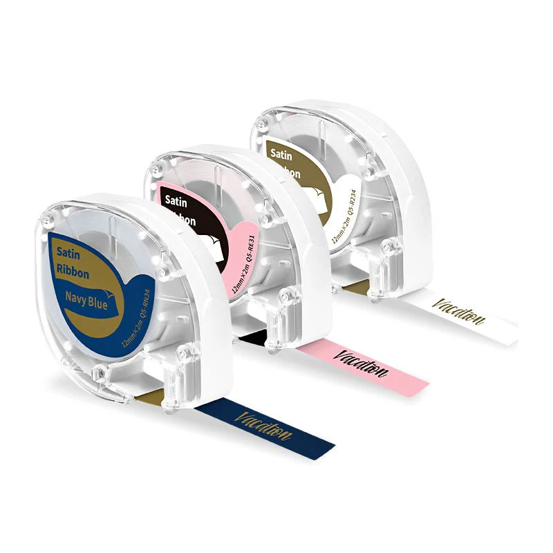 Phomemo 12mmx2m 3 Colors Satin Ribbon Label Tape for P12/P12PRO