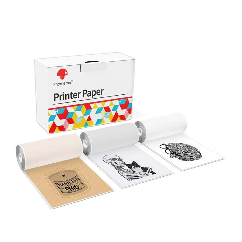 Phomemo 53mm Semi-Transparent/White/Gold Sticker Thermal Paper for M02/M02S/M02Pro/M03/M04S/M04AS/M832/P2S丨3 Rolls