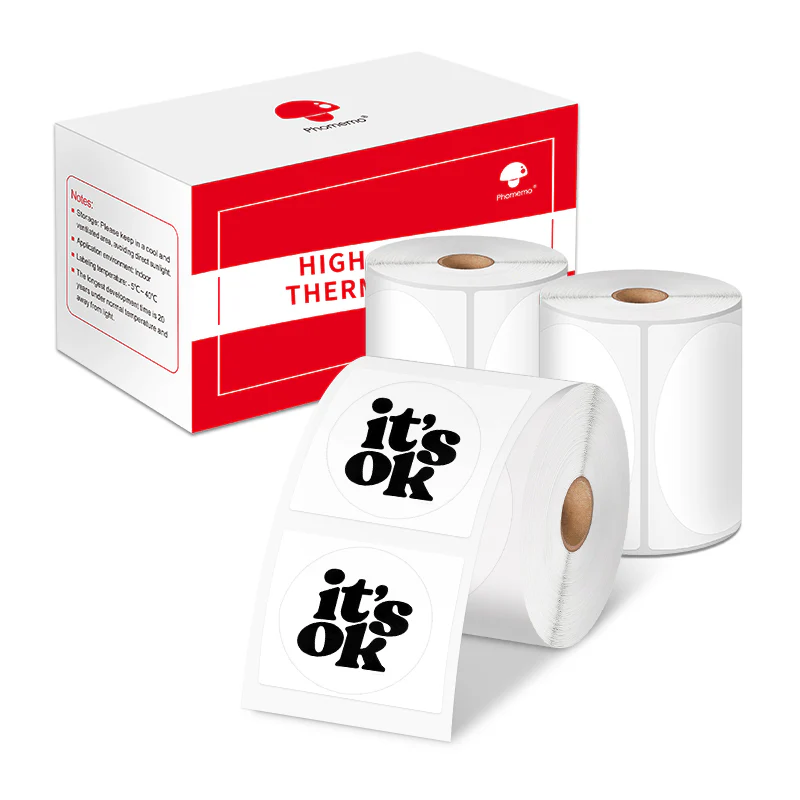 Phomemo 30×30mm Round White Thermal Label For M110/M120/M150/M200/M220/M221 - Image 6