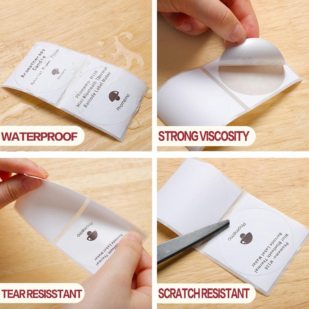 Phomemo 20×20mm Round White Thermal Label For M110/M120/M150/M200/M220/M221 - Image 5