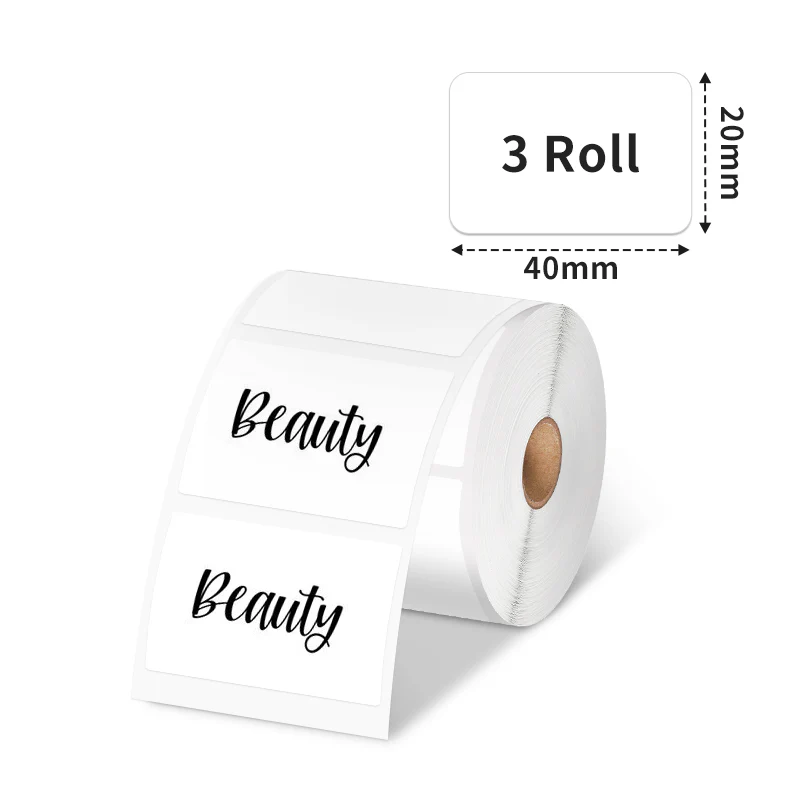 Phomemo 40×20mm White Thermal Label for M110/M120/M150/M200/M220/M221-3 Roll - Image 2