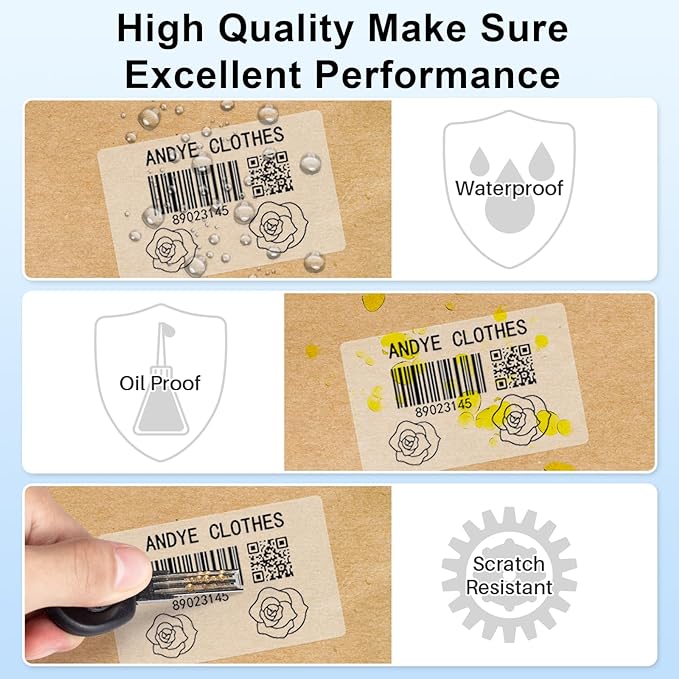 Phomemo 40×60mm Transparent Thermal Label for M110/M120/M150/M200/M220/M221-3 Roll - Image 5