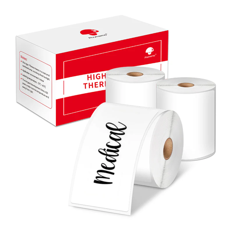 Phomemo 50×70mm White Thermal Label For M110/M120/M200/M220/M221/M150-3 Roll