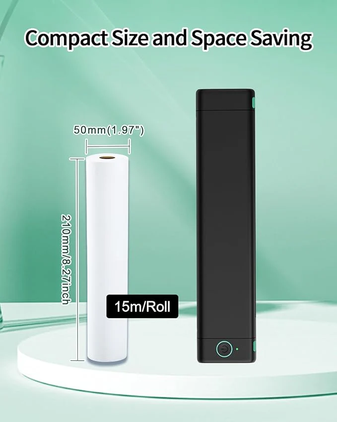 Phomemo 1/2 Rolls Thermal Paper for M08F Portable Printer - Image 7