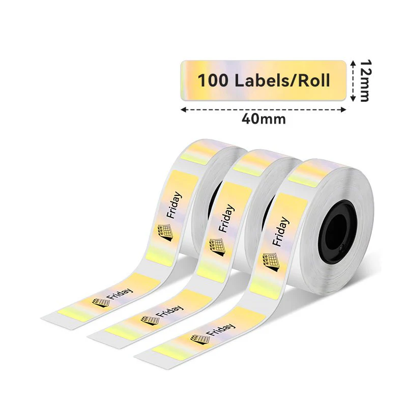 Phomemo Holographic sticker Gold Adhesive Label Paper for D30/D35/Q30S/Q30 - Image 2