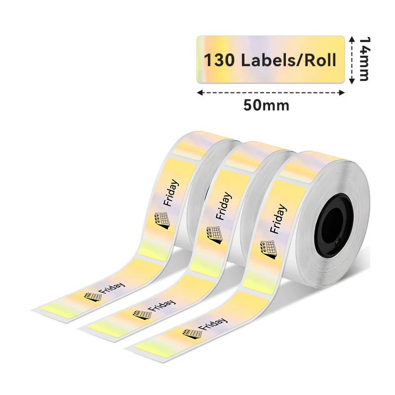 Phomemo Holographic sticker Gold Adhesive Label Paper for D30/D35/Q30S/Q30 - Image 3