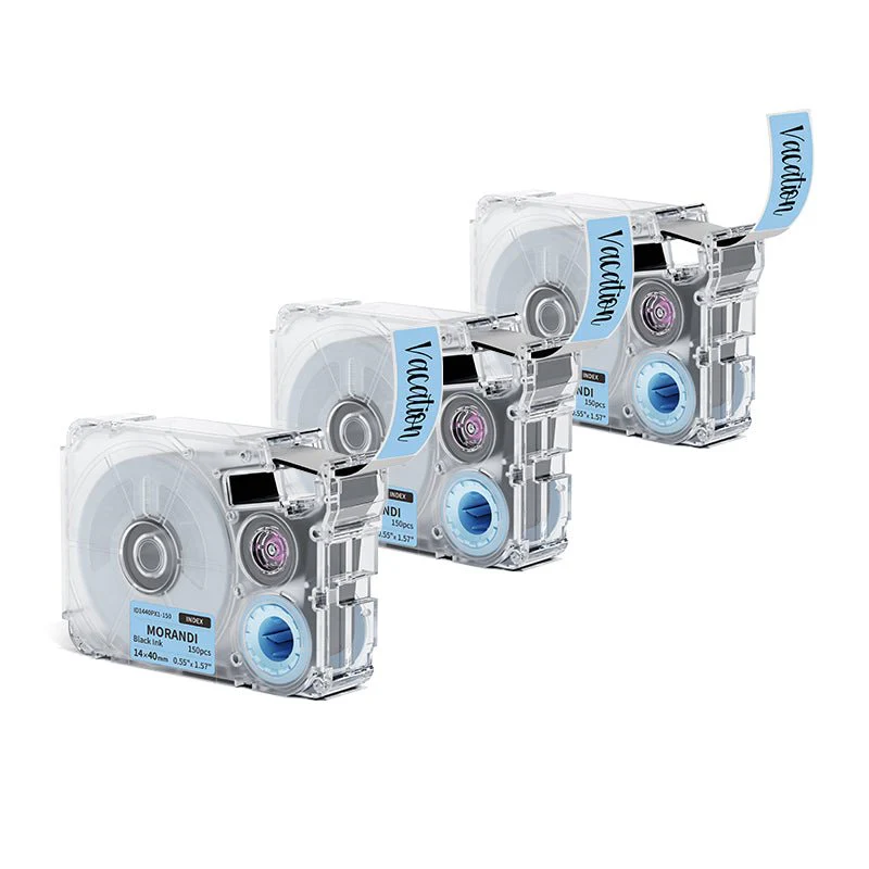 Phomemo 14x40mm Black on Morandi Index Label Tapes for P15/A30
