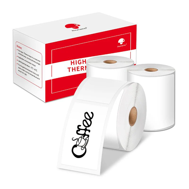 Phomemo 25x67mm White Thermal Label for M110/M221/M220/M120/M200/M150-3 Rolls