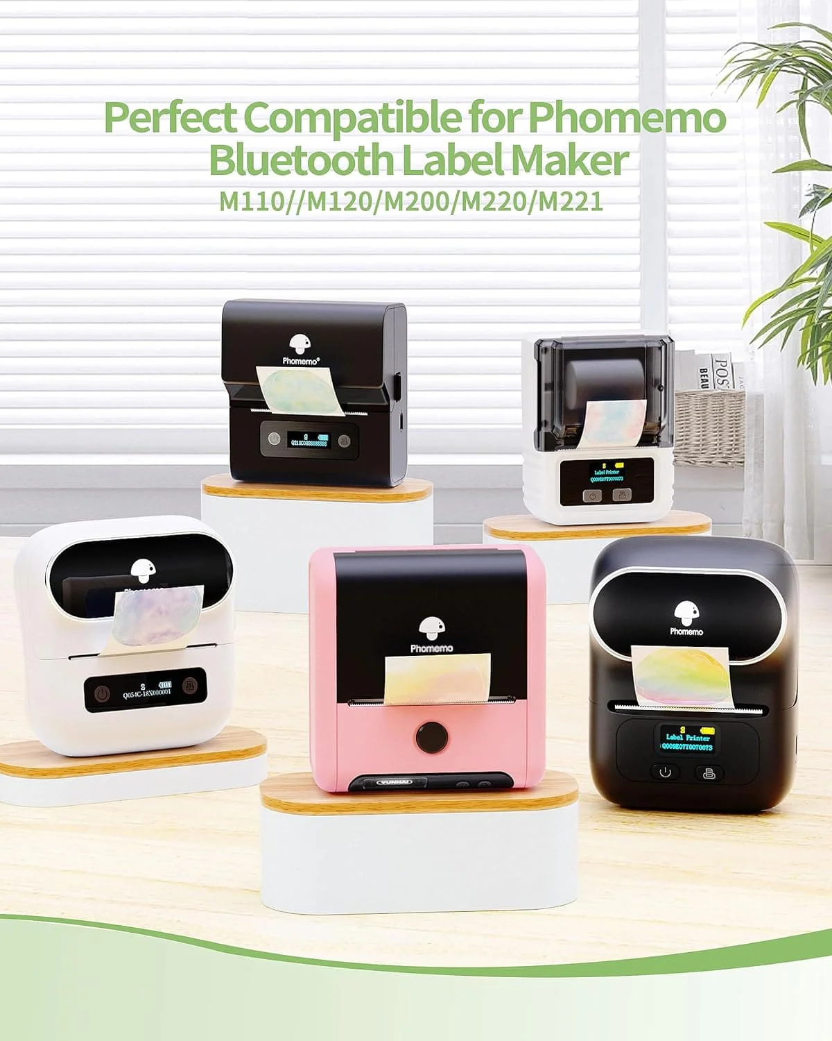 Phomemo 30x30mm Clear Round Pattern Label for M200/M220/M221/M110/M120/M150 - Image 3