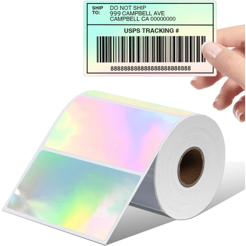 Phomemo 4"x2" Sliver Thermal Holographic Sticker