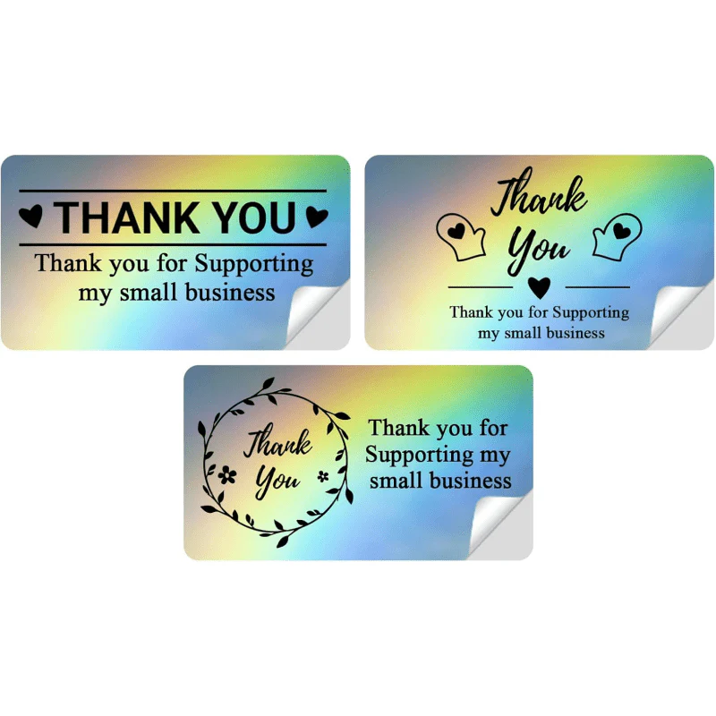 Phomemo 4"x2" Sliver Thermal Holographic Sticker - Image 2