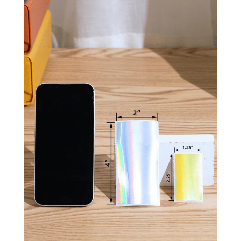 Phomemo 4"x2" Sliver Thermal Holographic Sticker - Image 8