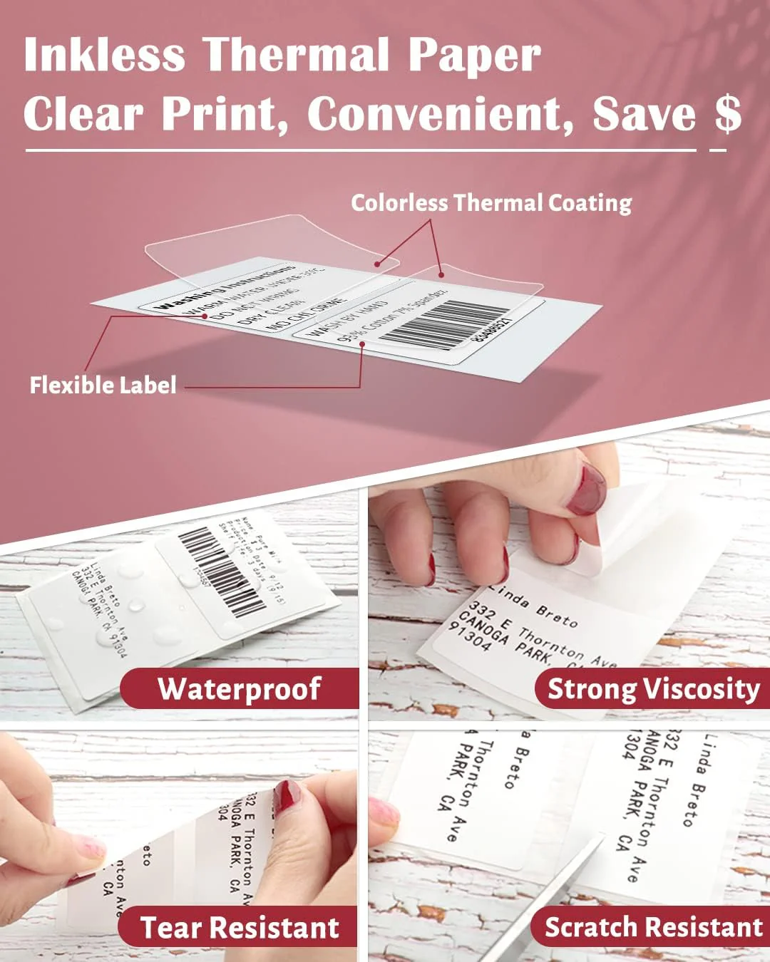 Phomemo 50×30mm Thermal Paper Compatible with M110/M120/M150/M220/M200/M221 - Image 5