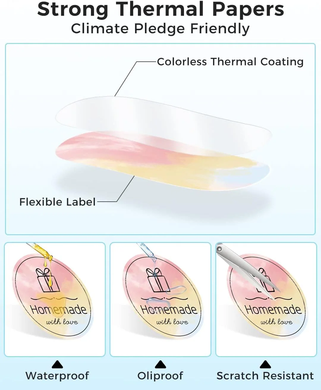 Phomemo 50×50mm Thermal Gradient Color Label for M110/M221/M220/M120/M200-1Roll - Image 3