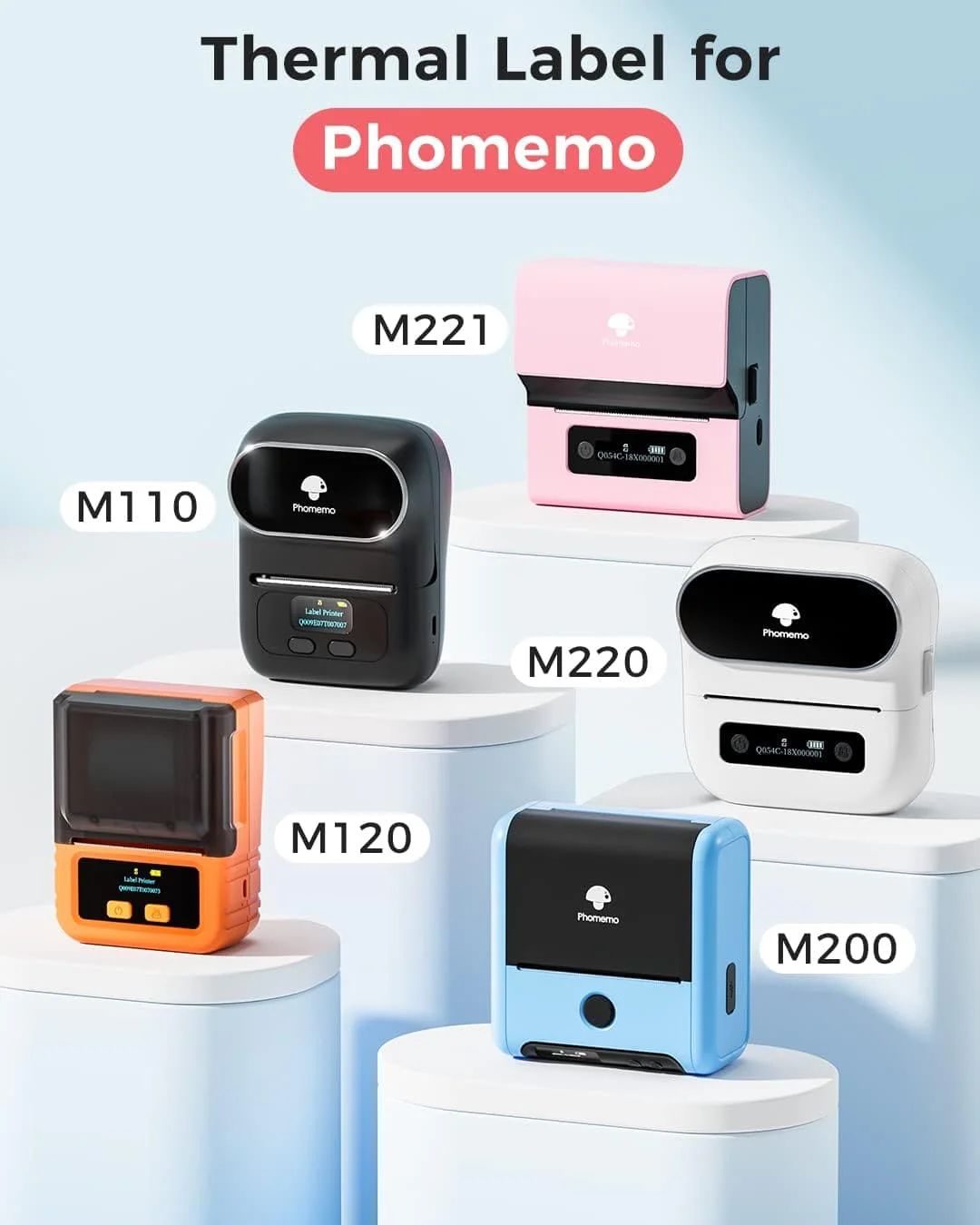 Phomemo 50×50mm Thermal Gradient Color Label for M110/M221/M220/M120/M200-1Roll - Image 4