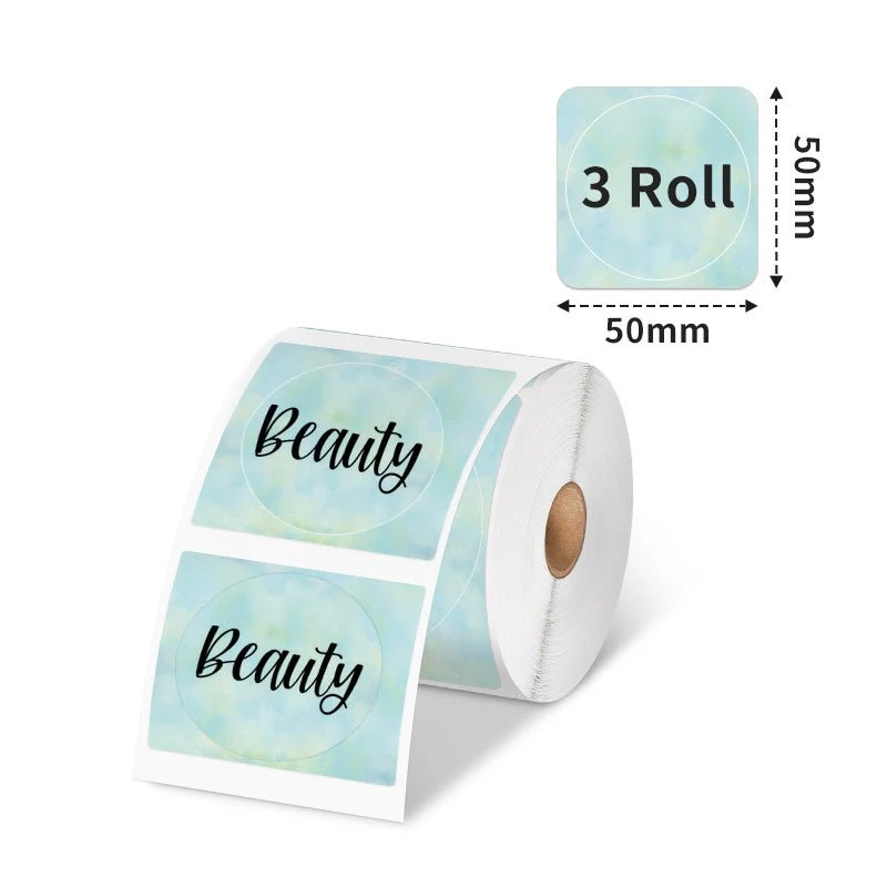 Phomemo 50×50mm Round Gradient Flower Thermal Label for M110/M220/M150/M200/M120/M221 - Image 2