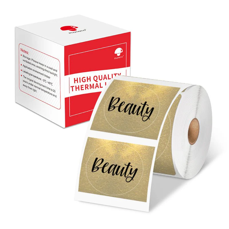 Phomemo 50x50mm Gold Glitter Thermal Label For M110/M120/M150/M200/M220/M221