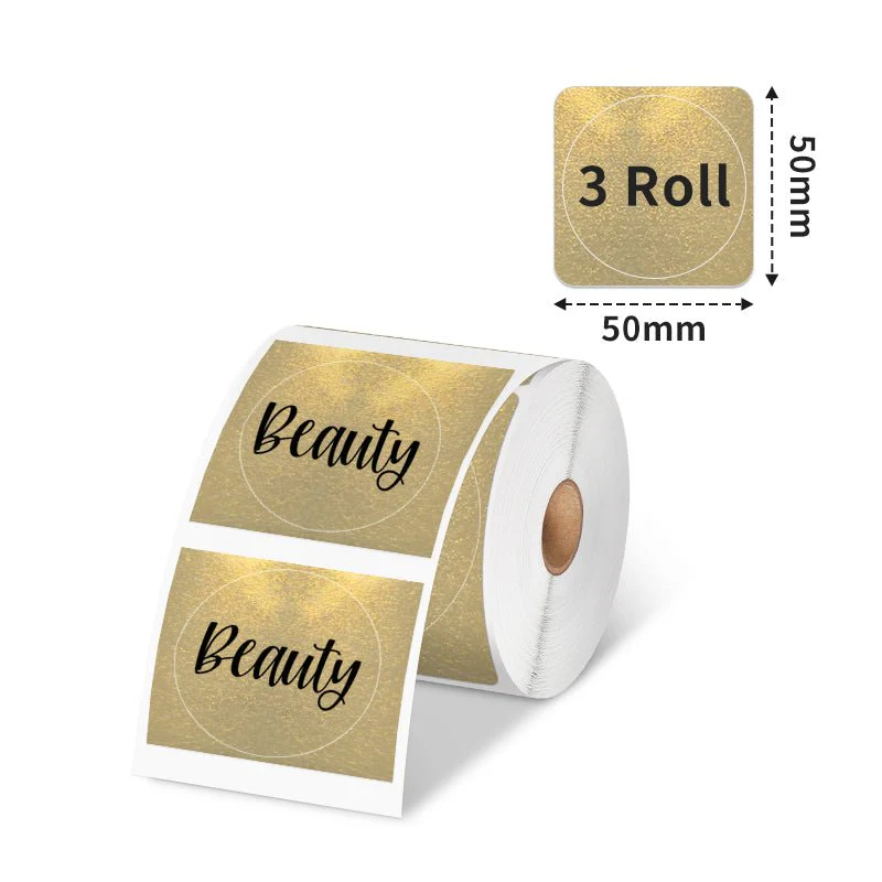 Phomemo 50x50mm Gold Glitter Thermal Label For M110/M120/M150/M200/M220/M221 - Image 2