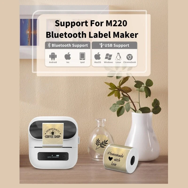 Phomemo 50x50mm Gold Glitter Thermal Label For M110/M120/M150/M200/M220/M221 - Image 6