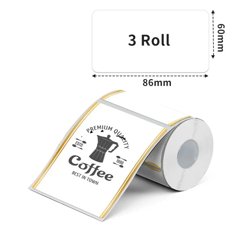 Phomemo 60×86mm Golden linear trim Thermal Label for M200/M220/M221-3 Roll - Image 2