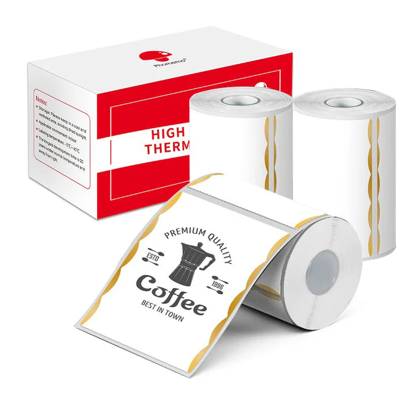 Phomemo 60×86mm Golden wave trim Thermal Label for M200/M220/M221-3 Roll