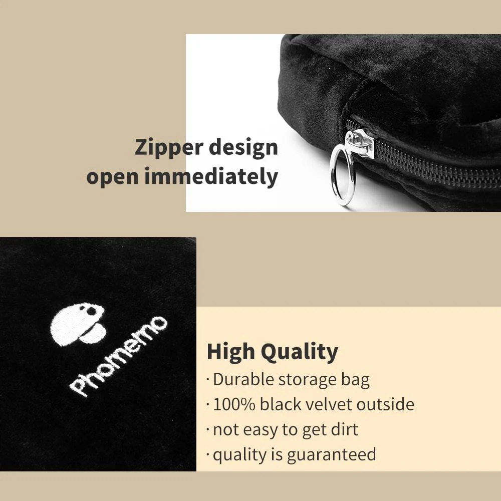 Portable Black Velvet Stationery Cosmetic Multifunction Storage Bag for Organization - Image 6
