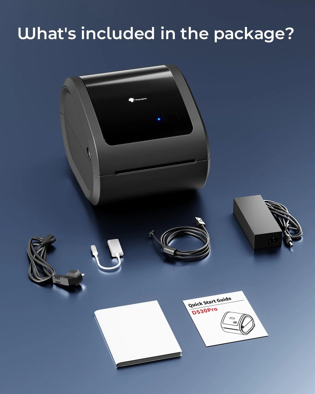 Phomemo Bluetooth Thermal Label Printer 4x6, 300DPI Shipping Label Printer for Small Business, Home, Office, D530PRO Wireless Thermal Printer Support Ethernet/Bluetooth/USB, Amazon, Ebay, Etsy, USPS - Image 2