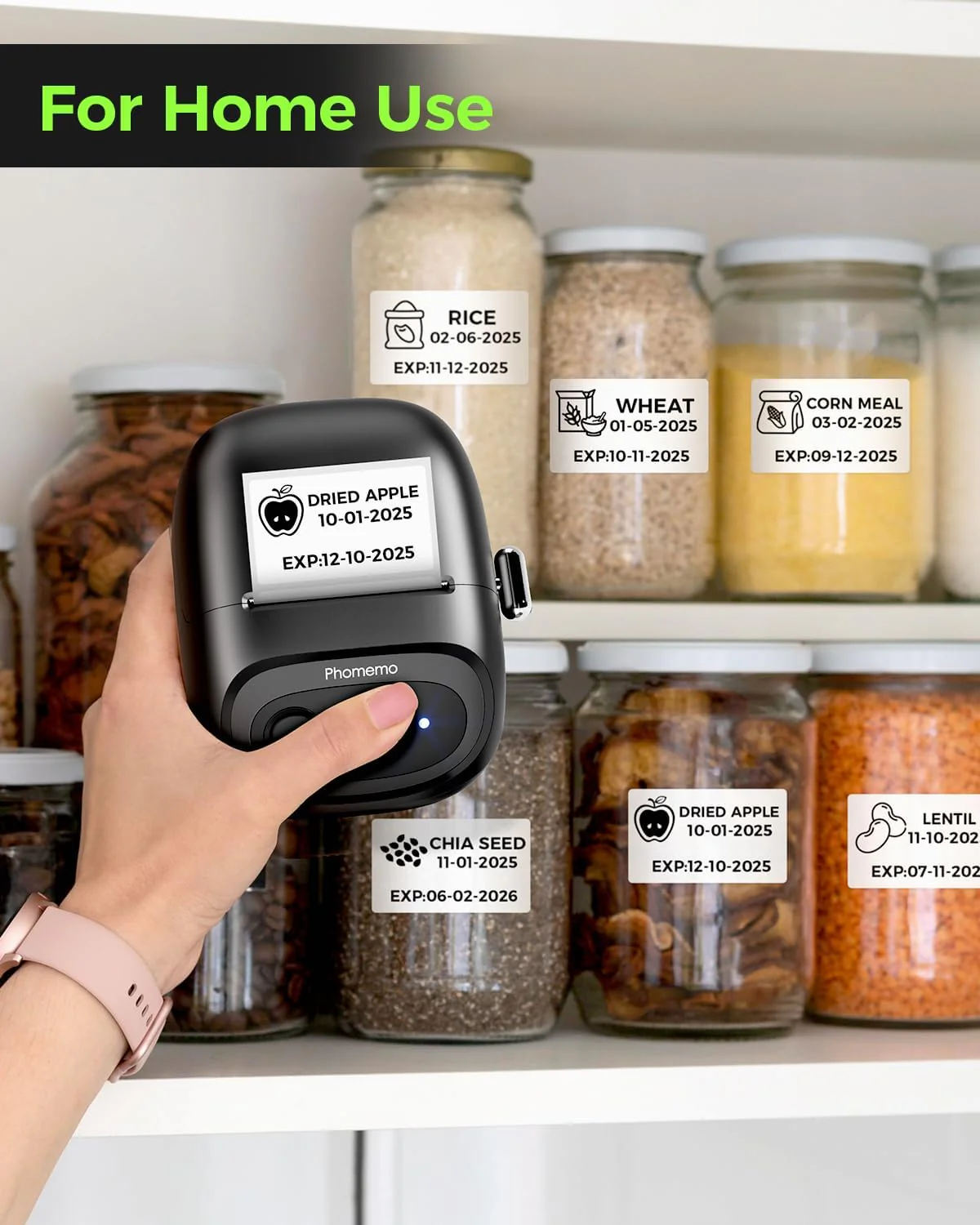 Phomemo Label Maker, M160 Bluetooth Address Label Printer with Different Fonts and Templates, 2 Inch Barcode Label Maker for Small Business, Mailing, Logo, Clothing, Sticker Printer for Phone& PC - Image 3