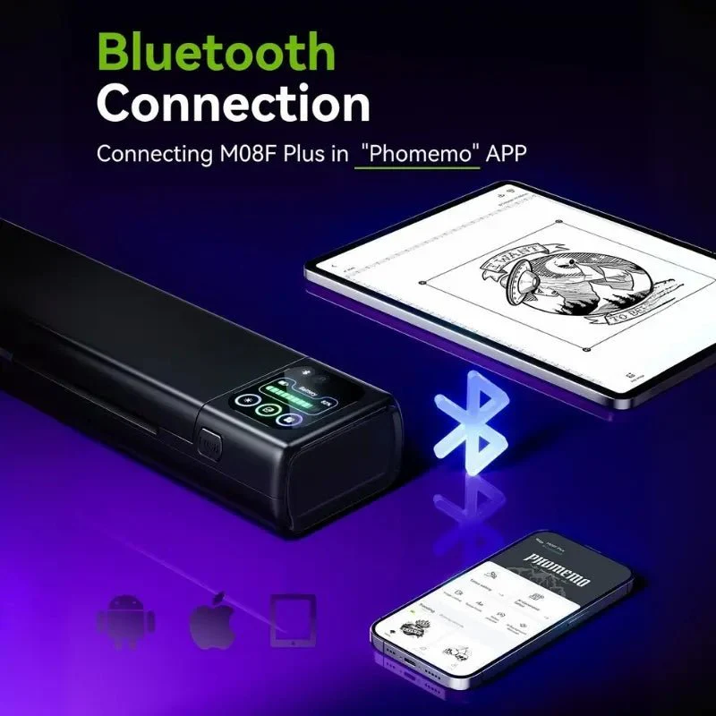 Phomemo M08F Plus Wireless Tattoo Stencil Printer with Touch Screen - Image 9