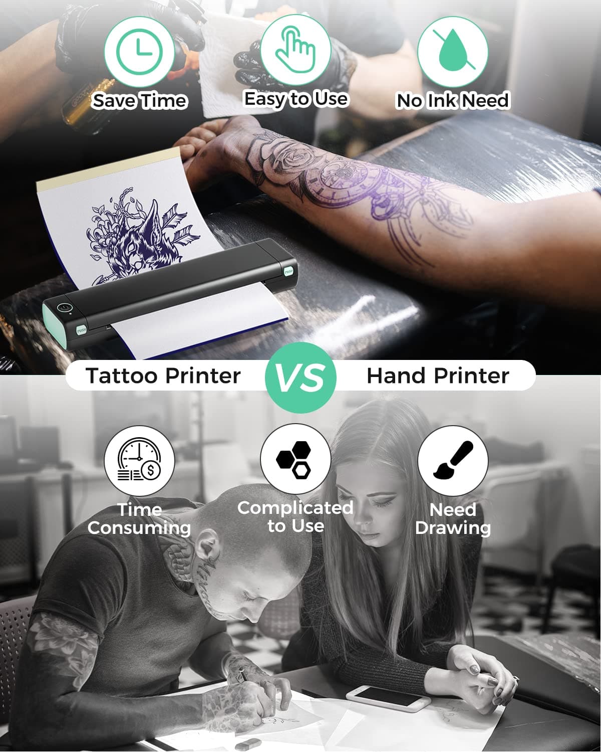 Flash Sale - Phomemo M08F Wireless Tattoo Stencil Printer - Image 9