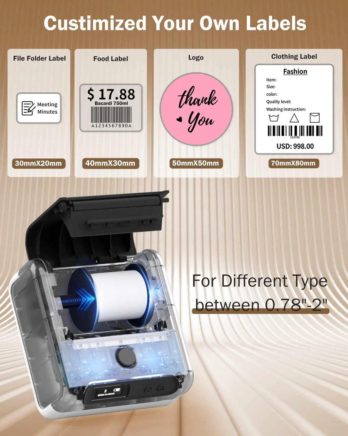 Phomemo M200 Bluetooth Portable Thermal Business Label Maker - Email Only - Image 5