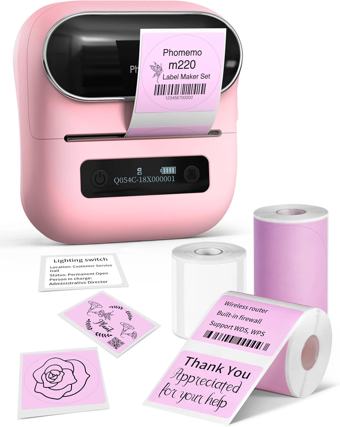 Phomemo M220 Label Maker, New Flagship 3.14 Inch Bluetooth Portable Thermal Label Printer for Barcode, Address, Labeling, Mailing, File Folder, Easy to Use, Support Phone&PC - Image 10